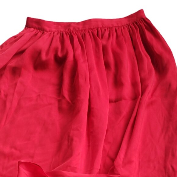 Joie Flowing Red Silk Maxi Skirt Women's Small - Picture 2 of 12